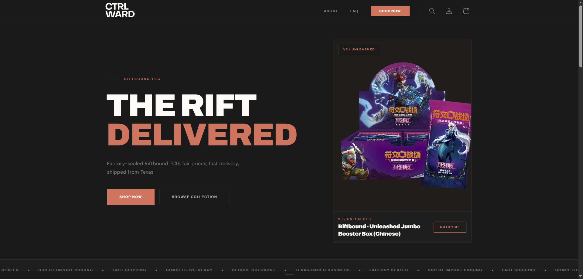 CTRLWard — Premium Riftbound TCG